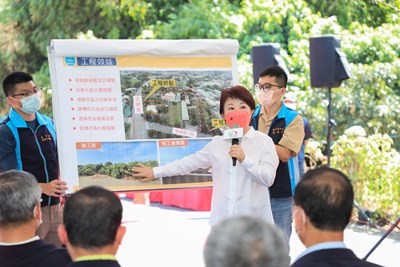 沙鹿區鎮南路旁新闢道路開工-盧市長-促進海線發展