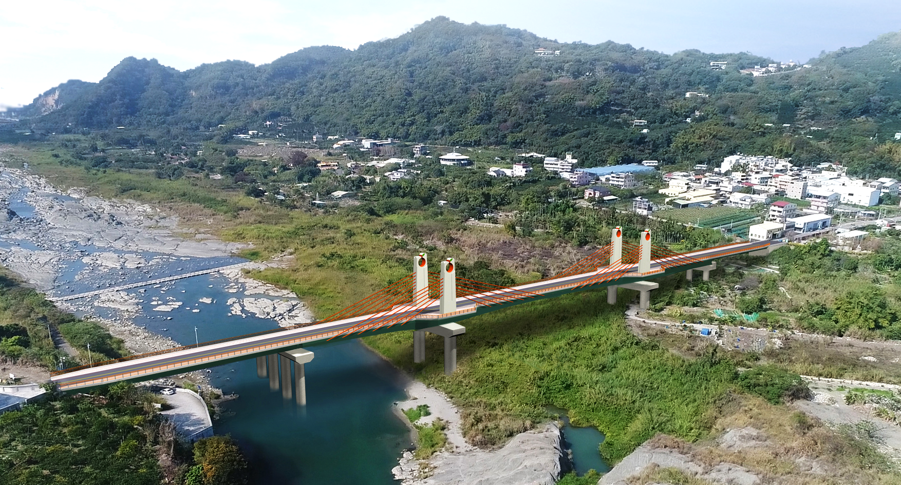 中市埤豐橋改建10月開工-建設局-提供山城居民安全通行橋梁-模擬圖