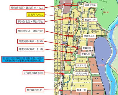 建設北屯雙鐵聯外路網-中市府延伸北捷區段徵收範圍東西向道路