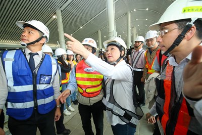 盧市長視察捷運綠線工程