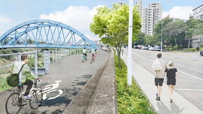完善自行車路網-中市旱溪沿岸景觀優化第三期開工