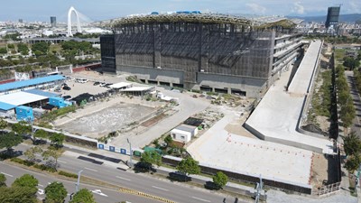 台中國際會展中心工程再推進-布展專用車道結構完成