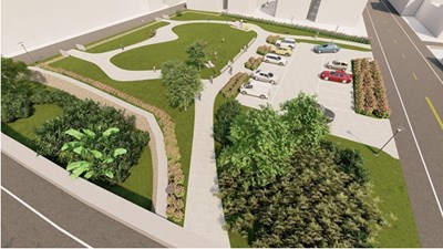 南屯楓樹綠化環境再加一-兼具休憩與停車機能
