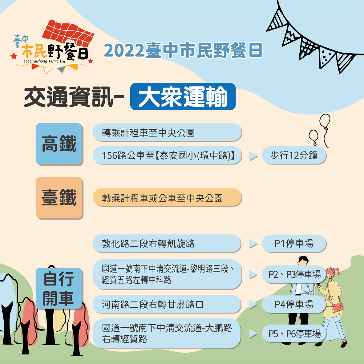 2022台中市民野餐日交通懶人包1